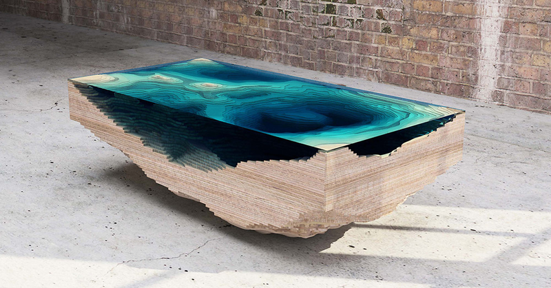 Illustration for article titled Topographic Tables Mix Geology With Interior Design